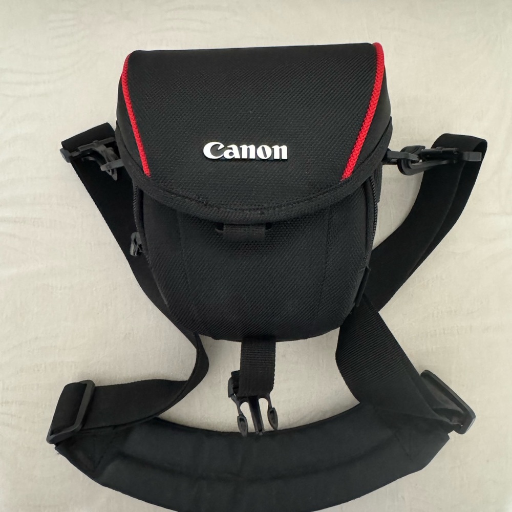 Canon Black and Red Camera Bag